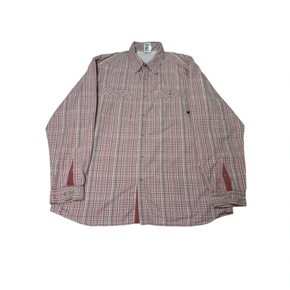 The North Face Mens XL‎ Series Red Plaid Button Down Long Sleeve Shirt